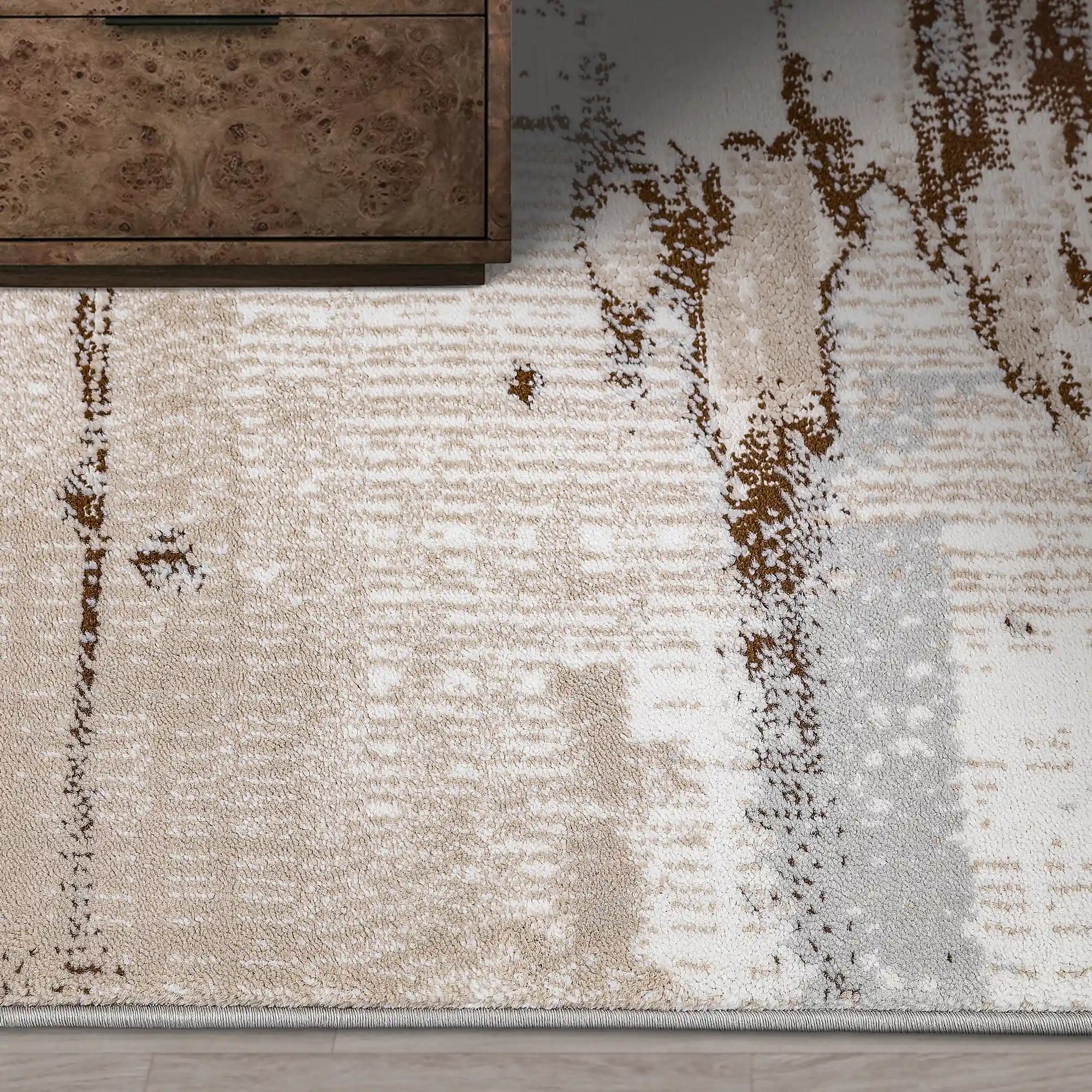 Puxina Vertical Drift Modern Living Area Rug with Vertical Blending & Mottled Urban Texture Carpet