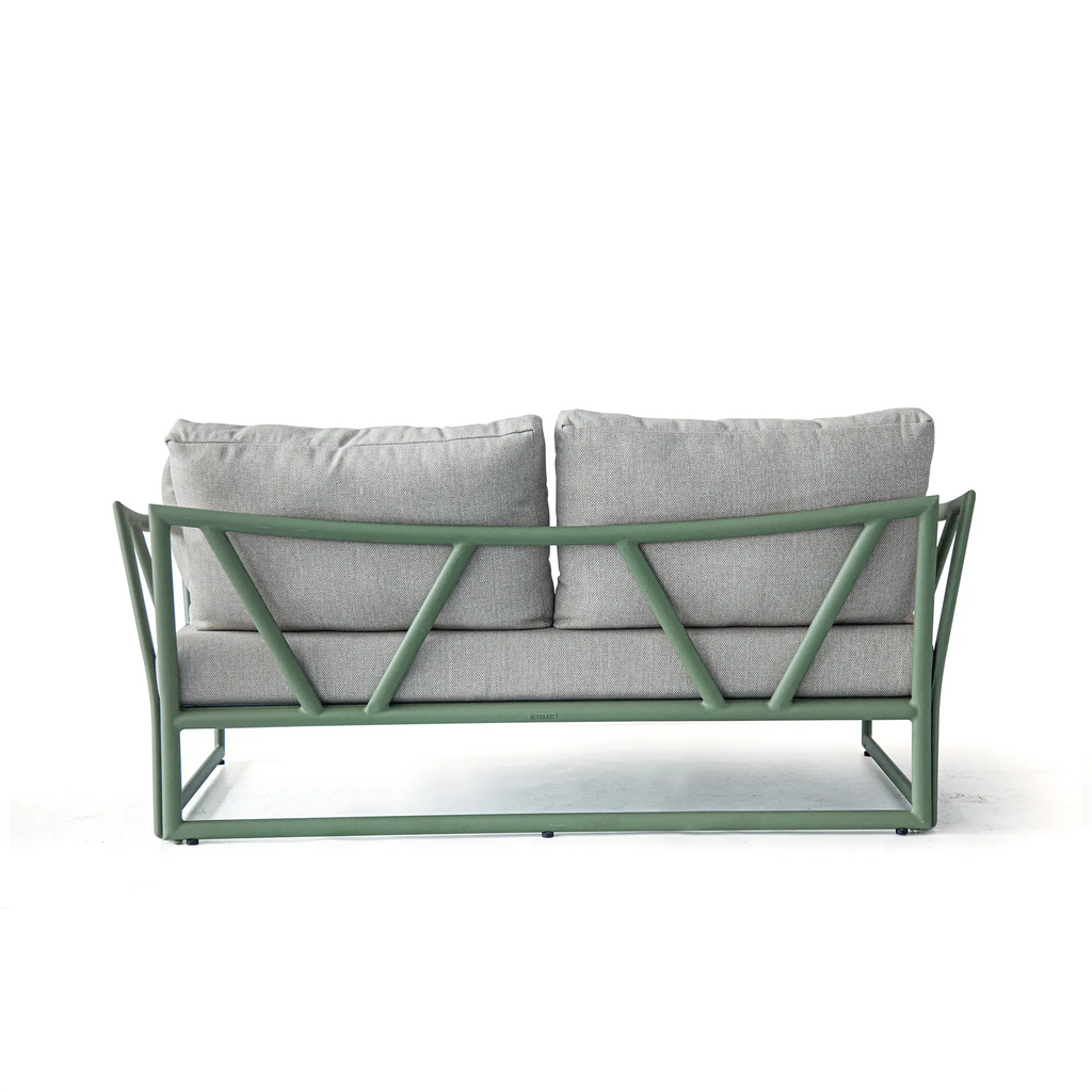 Victory Deep Seating Aluminum Outdoor Lounge Sofa with Water Repellent Cushions