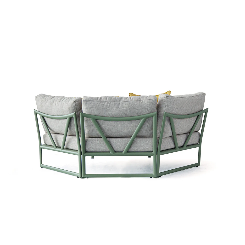 Victory Modular Corner Seating Sofa in Cactus Green