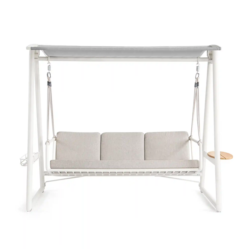 Resort Inspired Aluminum Outdoor Swing with Water Repellent Cushions