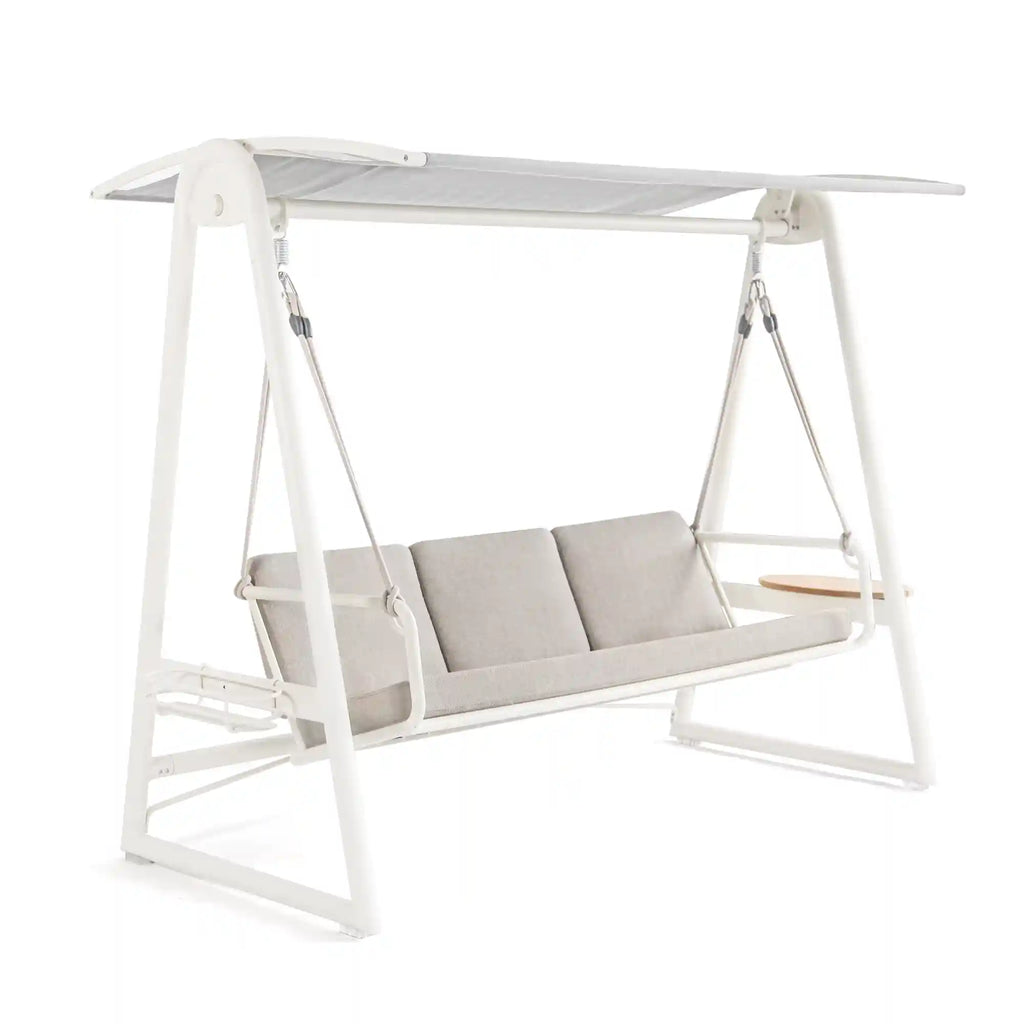Resort Inspired Aluminum Outdoor Swing with Water Repellent Cushions