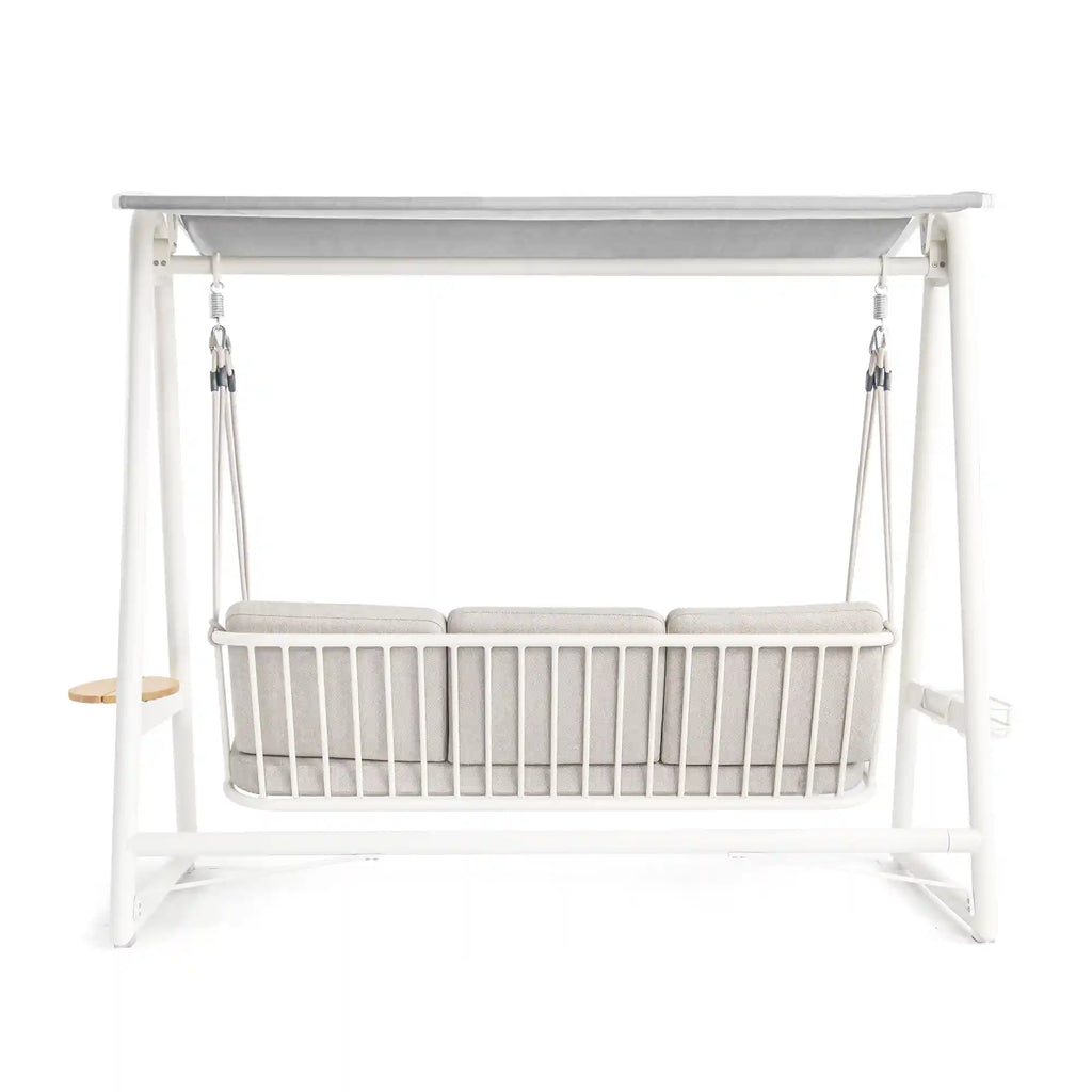 Resort Inspired Aluminum Outdoor Swing with Water Repellent Cushions