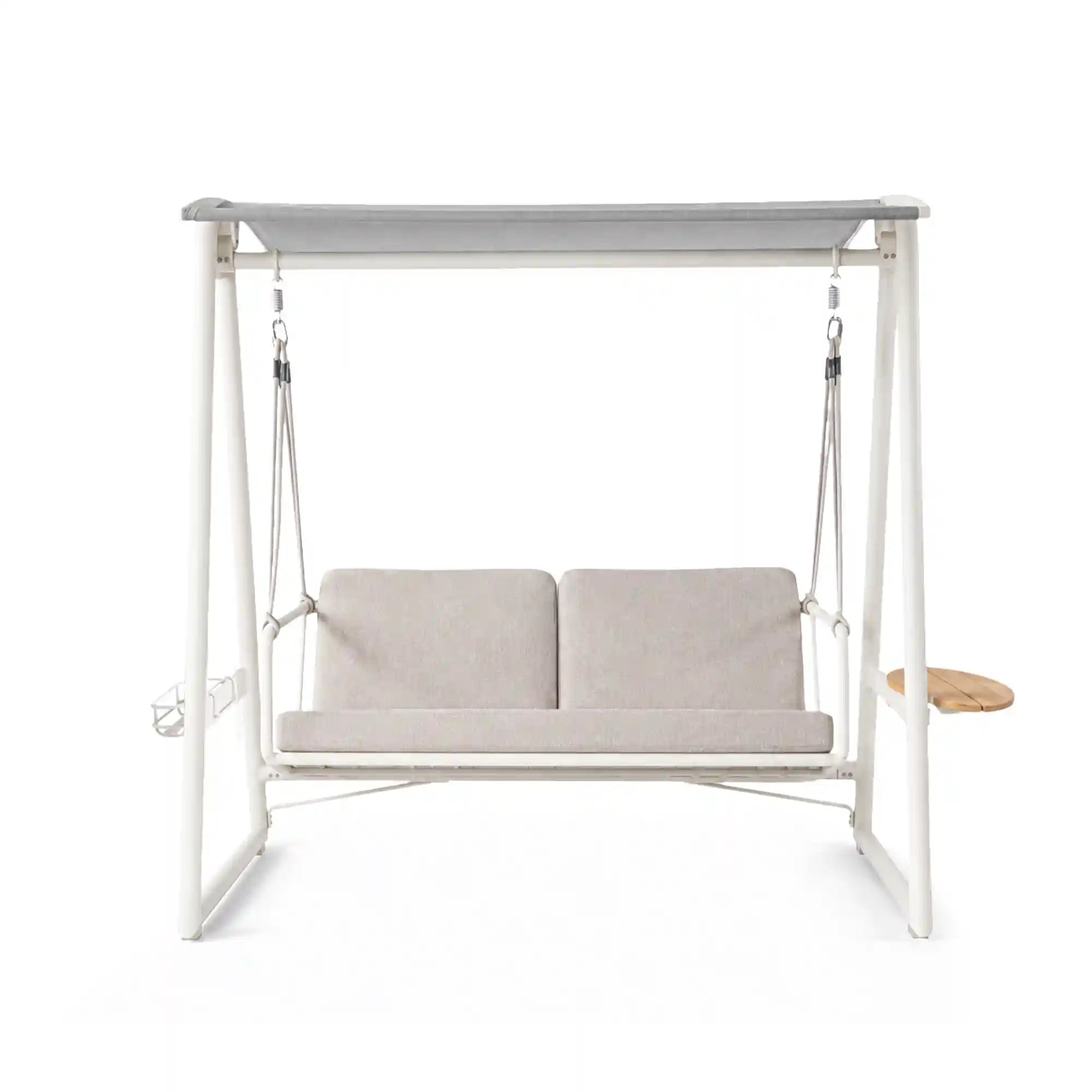Resort Inspired Aluminum Outdoor Swing with Water Repellent Cushions