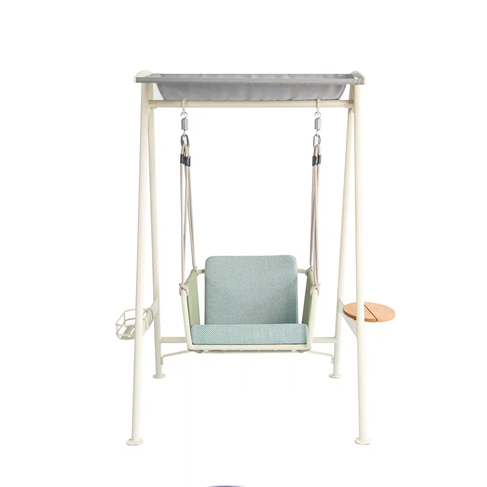Resort Inspired Aluminum Outdoor Swing with Water Repellent Cushions