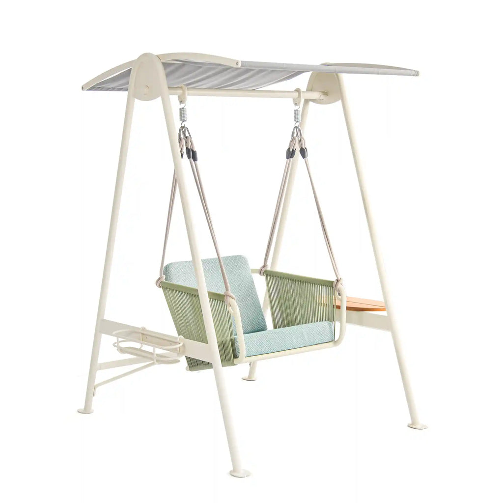 Resort Inspired Aluminum Outdoor Swing with Water Repellent Cushions