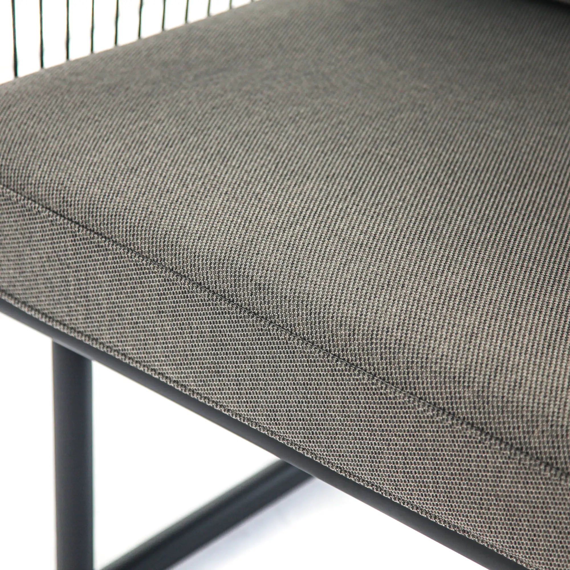 Fly Rope Accent Aluminum Outdoor Lounge Sofa in Carbon Black