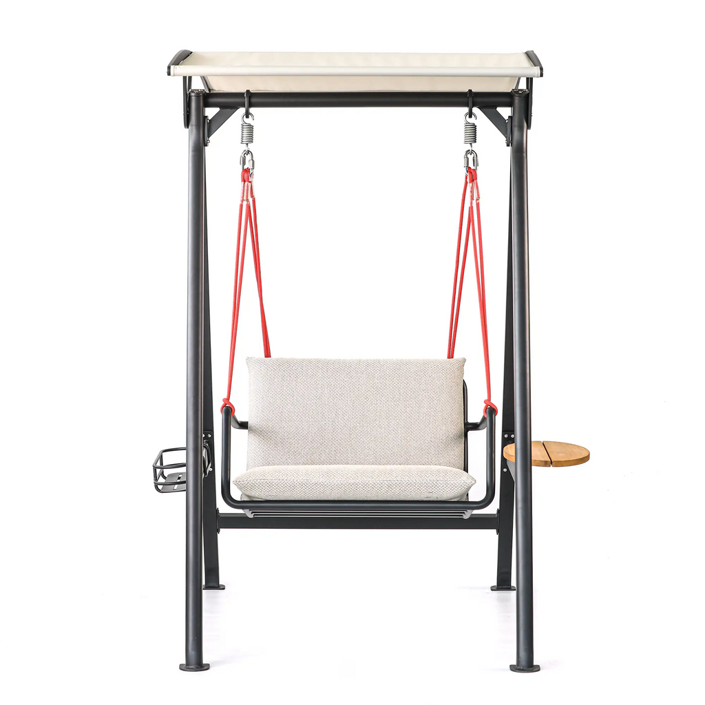 Modern Aluminum Outdoor Hanging Swing with Water Repellent Cushions