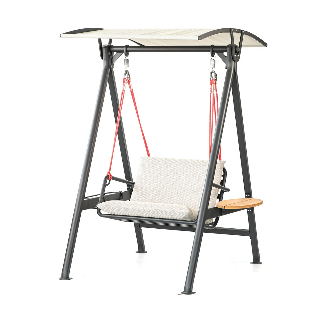 Modern Aluminum Outdoor Hanging Swing with Water Repellent Cushions
