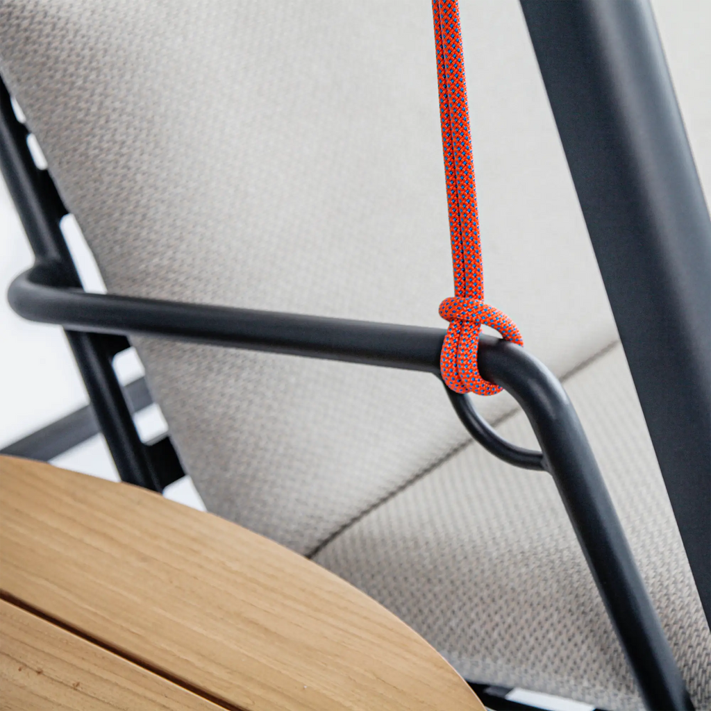 Modern Aluminum Outdoor Hanging Swing with Water Repellent Cushions