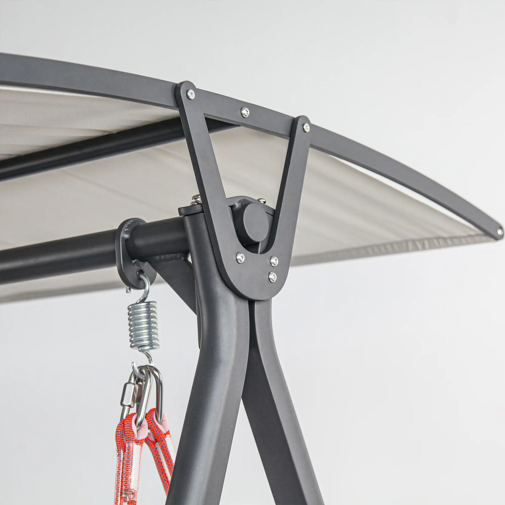 Modern Aluminum Outdoor Hanging Swing with Water Repellent Cushions