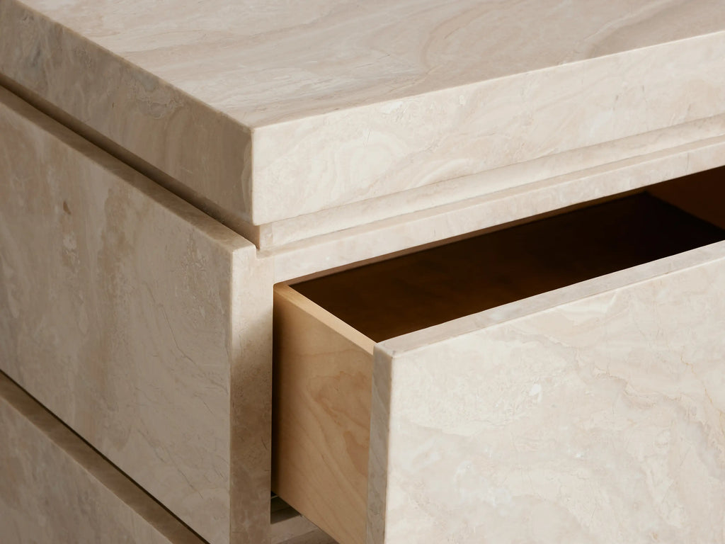 Rive Stone Nightstand with Storage