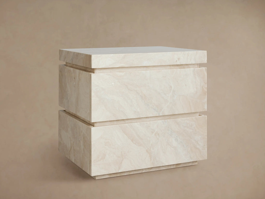 Rive Stone Nightstand with Storage