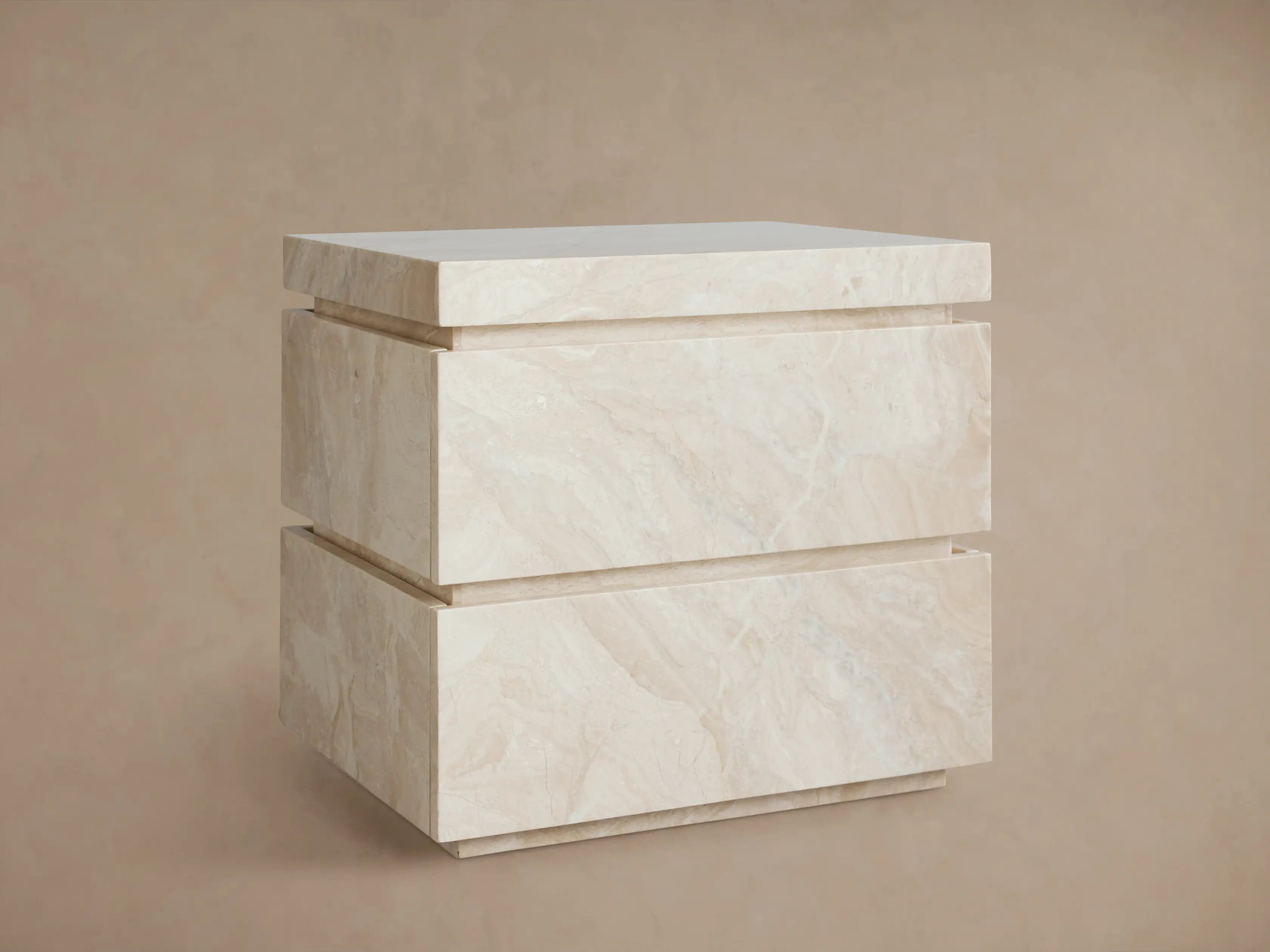Rive Stone Nightstand with Storage