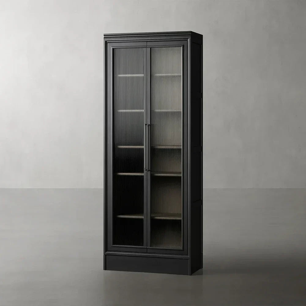 Rowan Modular Tall Display Cabinet Reeded Glass Doors