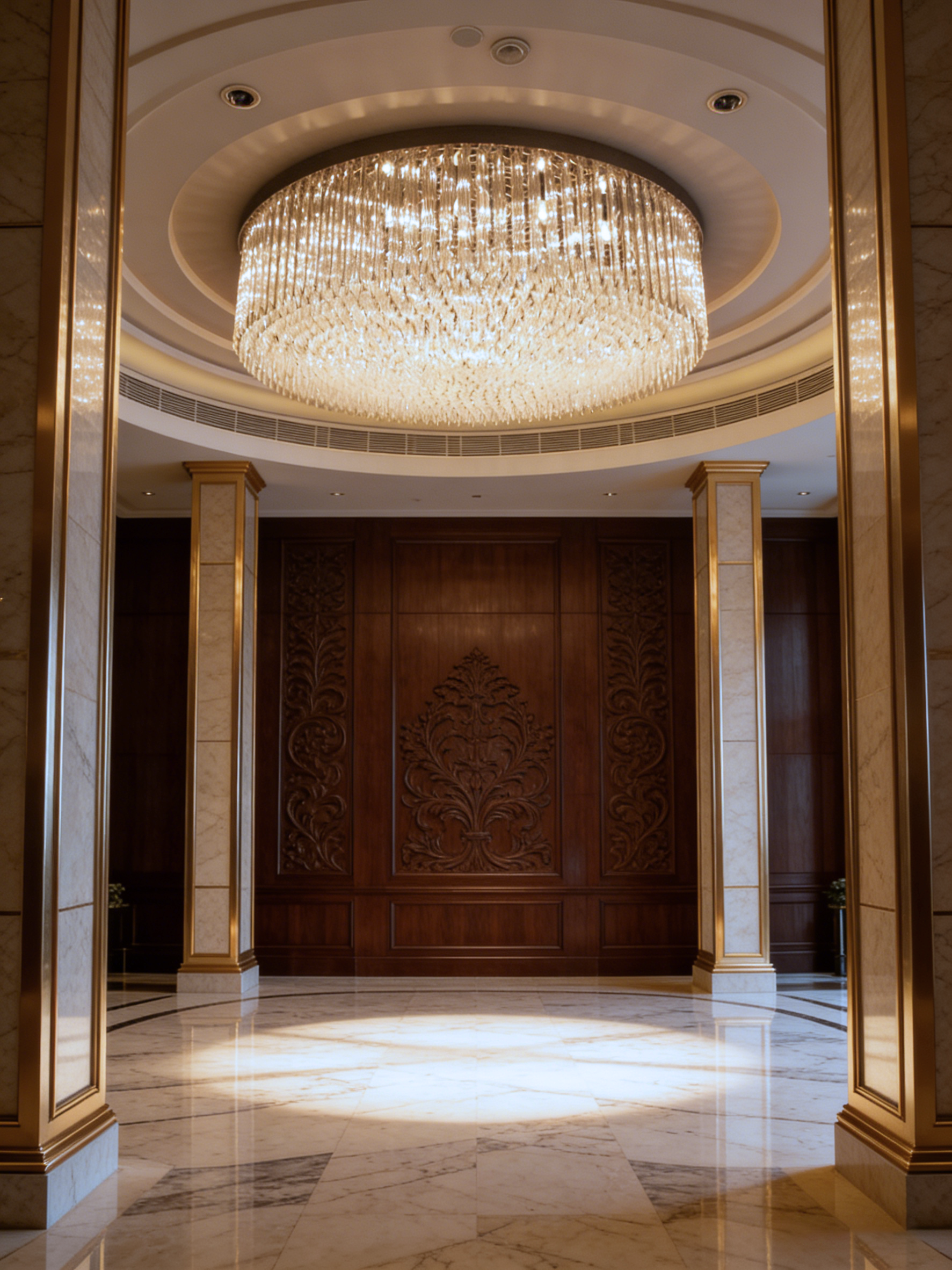 60 Inch Round Big Modern Flush Mounted Chandelier Light for Low Ceiling Rooms