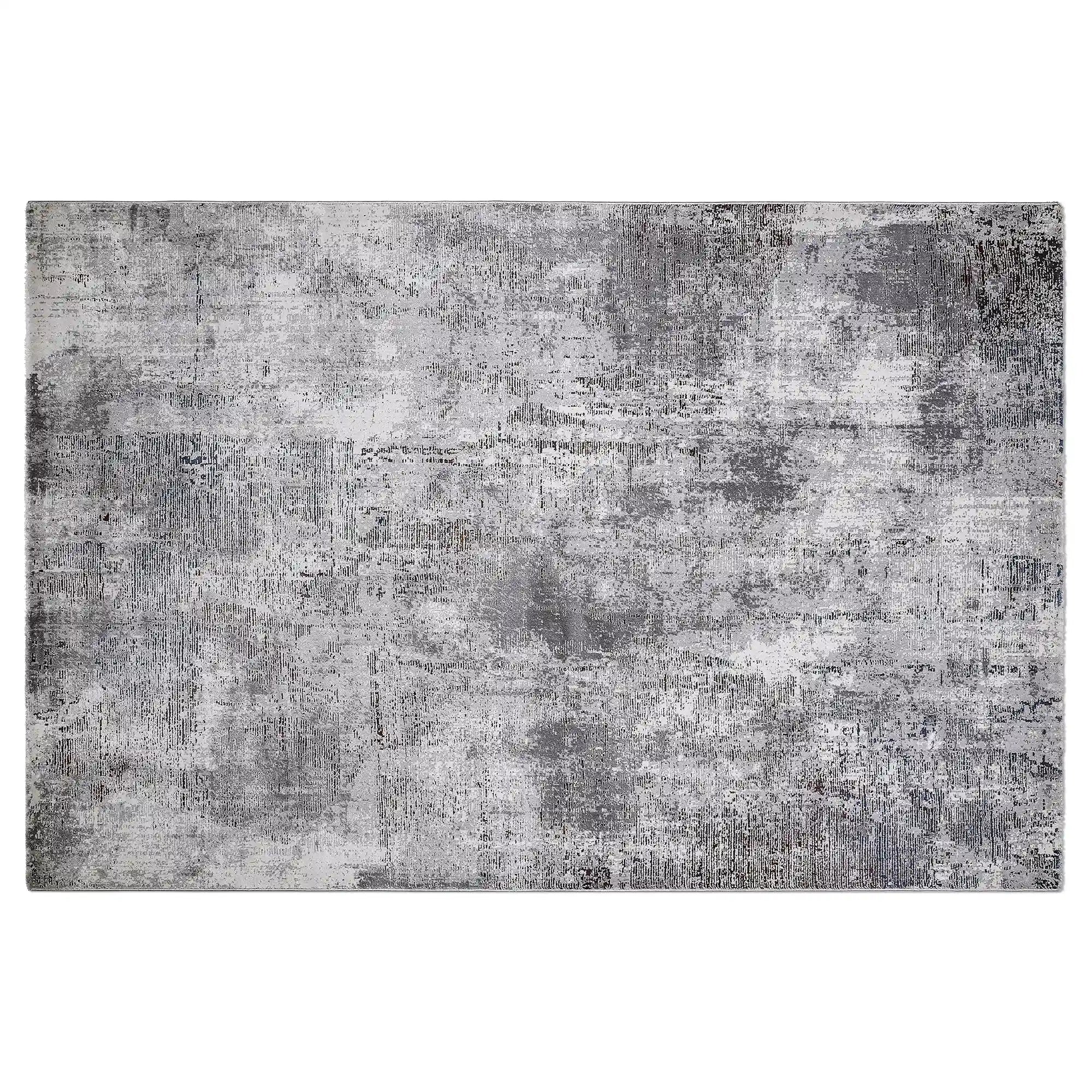 Torino Disrupted Linear Texture Abstract Neutral Area Rug Modern Disrupted Linear Abstract Style Carpet