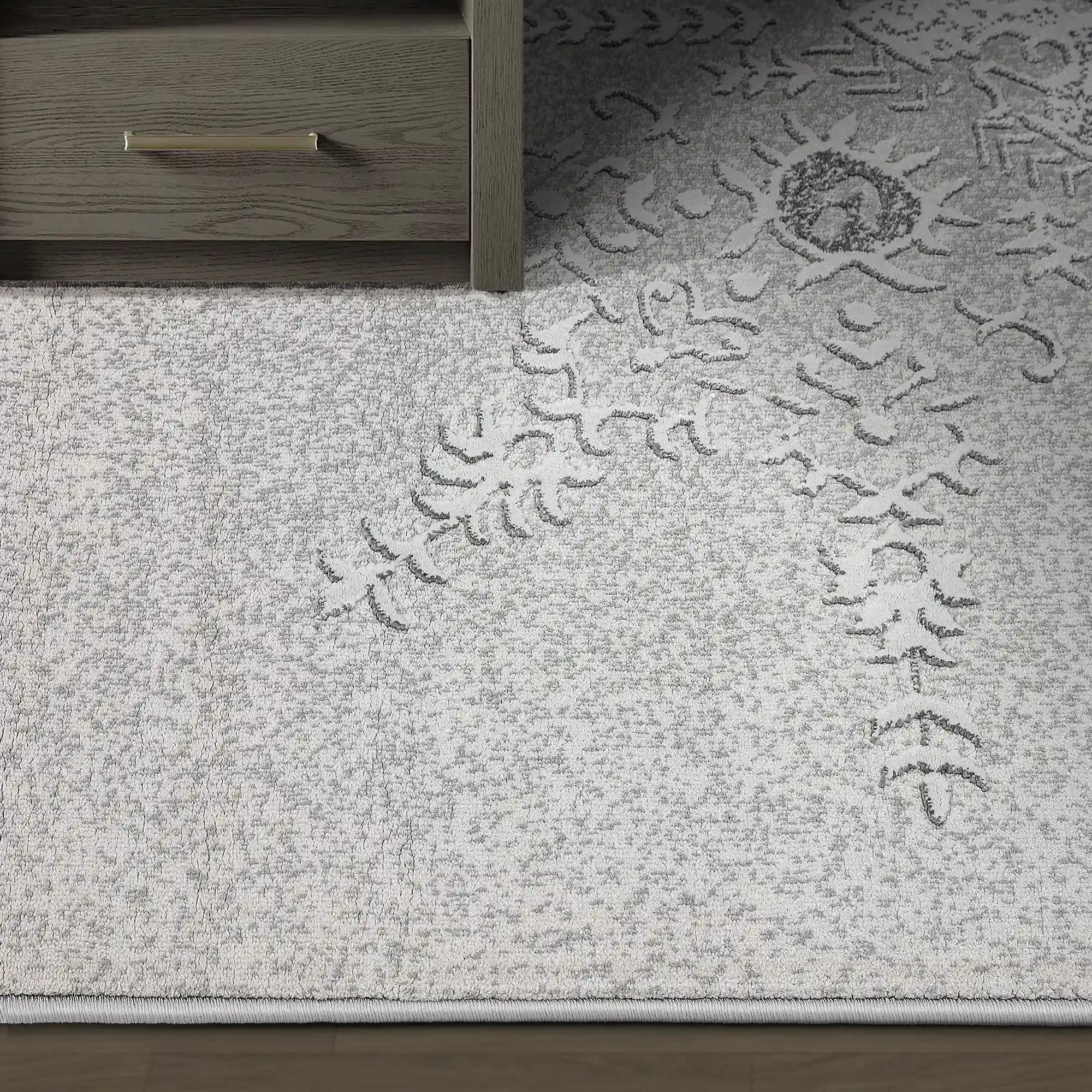 Shafei Ornamental Border Calm Interior Area Rug Exquisite Embossed Border with Classic Patterns Carpet