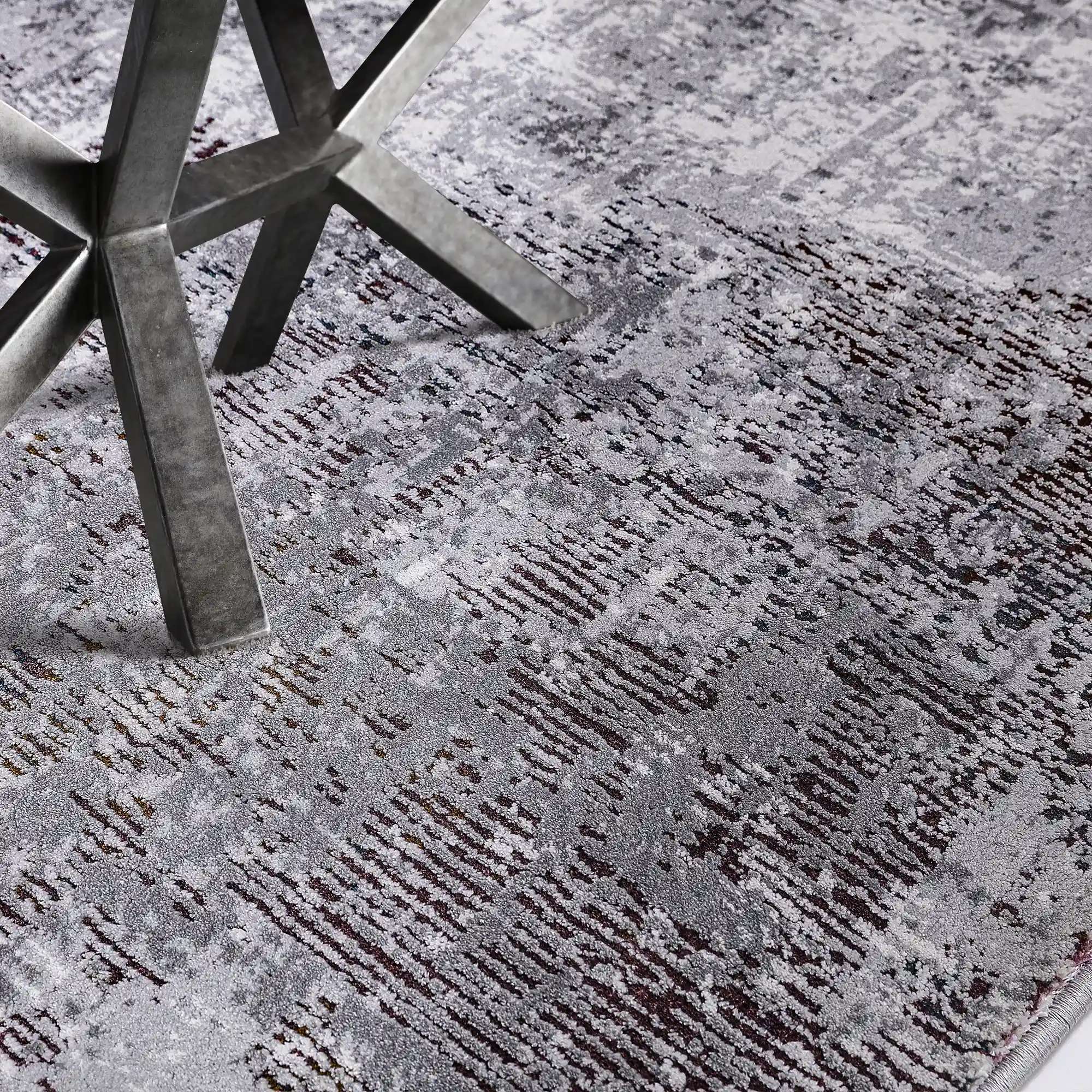 Torino Disrupted Linear Texture Abstract Neutral Area Rug Modern Disrupted Linear Abstract Style Carpet