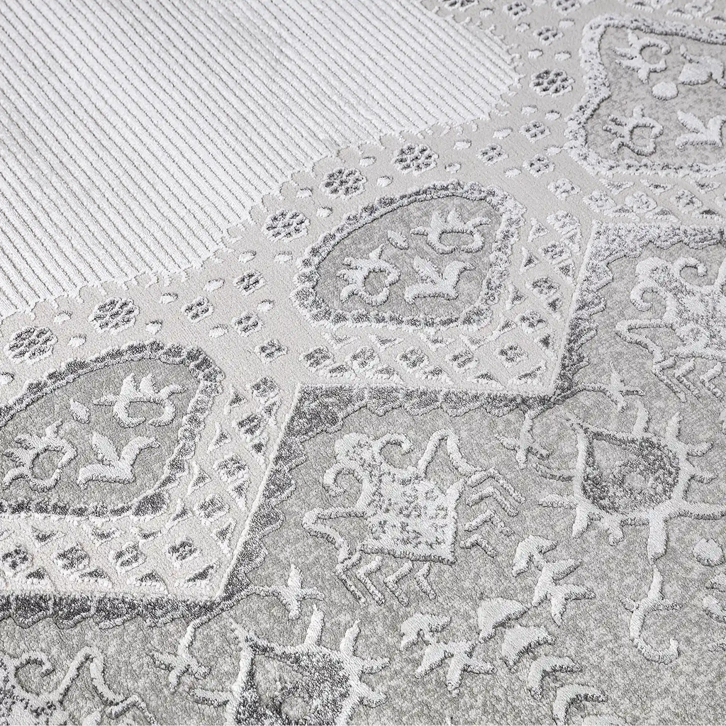 Shafei Ornamental Border Calm Interior Area Rug Exquisite Embossed Border with Classic Patterns Carpet