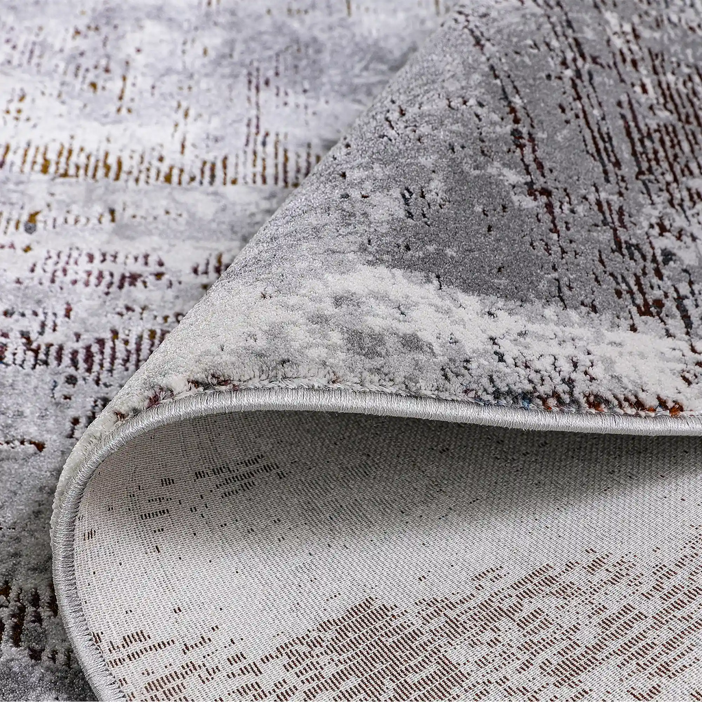 Torino Disrupted Linear Texture Abstract Neutral Area Rug Modern Disrupted Linear Abstract Style Carpet
