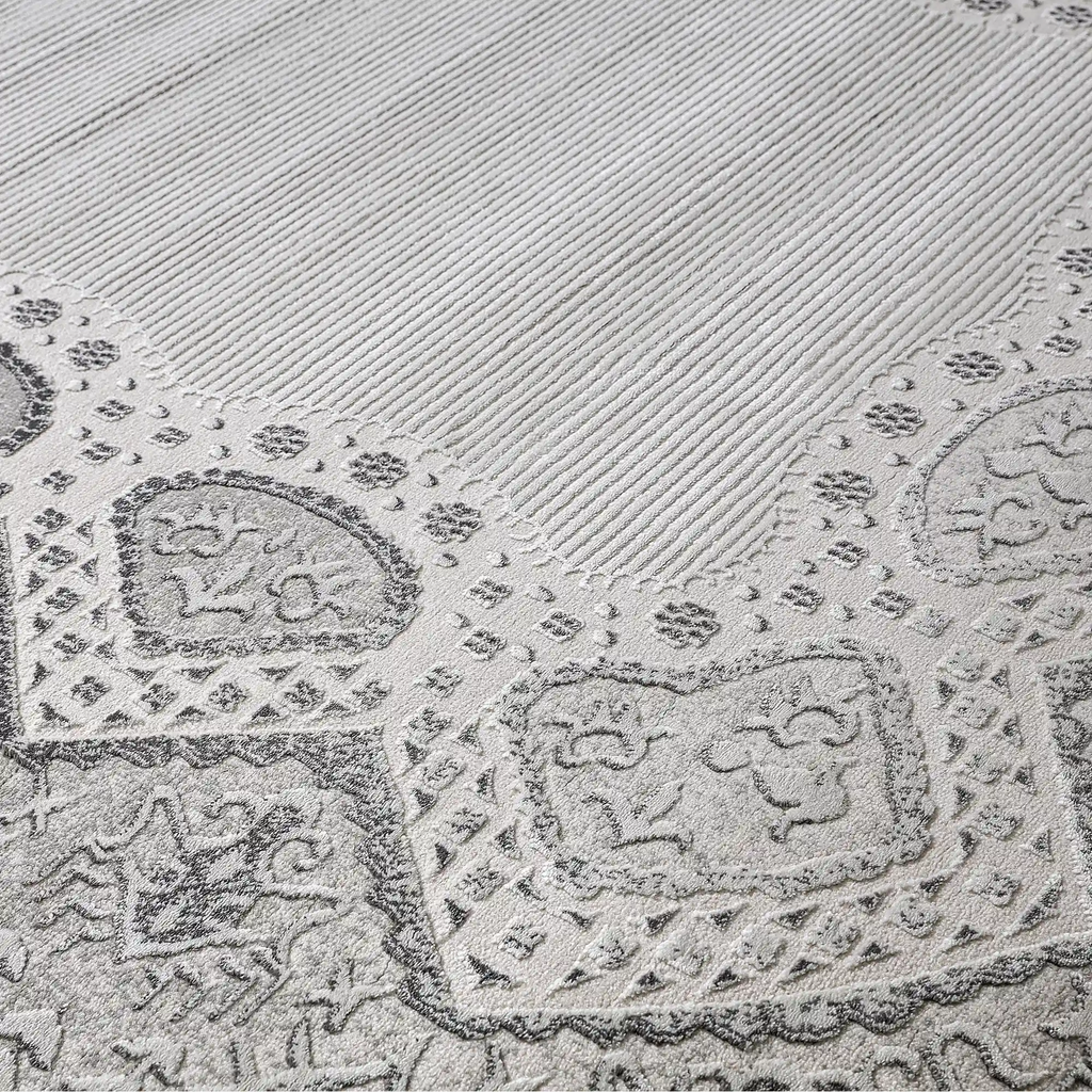 Shafei Ornamental Border Calm Interior Area Rug Exquisite Embossed Border with Classic Patterns Carpet