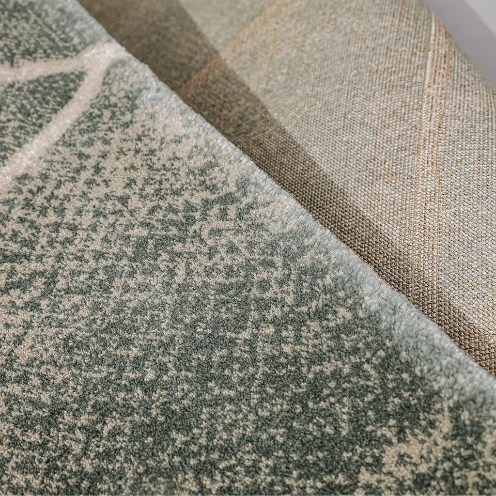 Torino Faceted Grid Abstract Neutral Area Rug with a Sense of Order & Design Carpet Modern Geometric Starburst Style