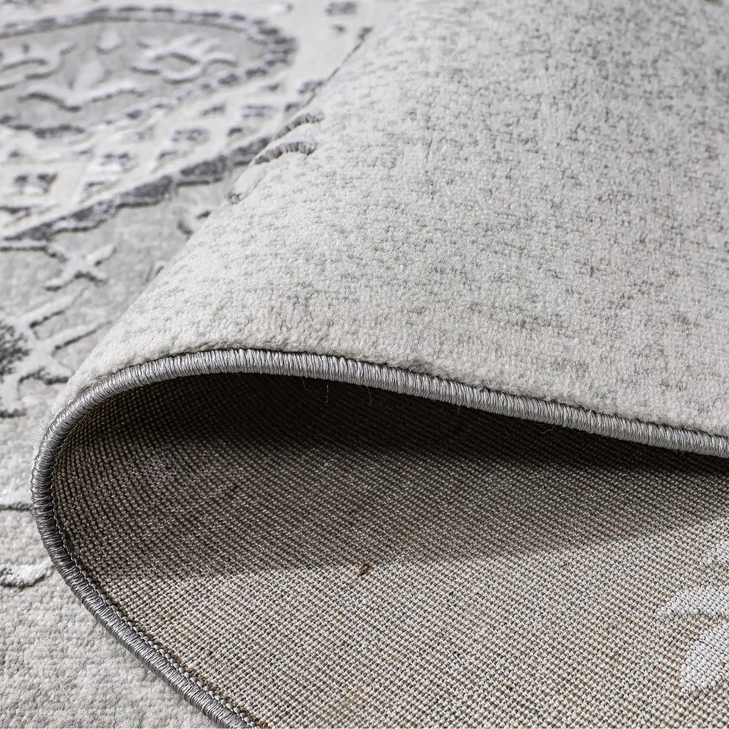 Shafei Ornamental Border Calm Interior Area Rug Exquisite Embossed Border with Classic Patterns Carpet