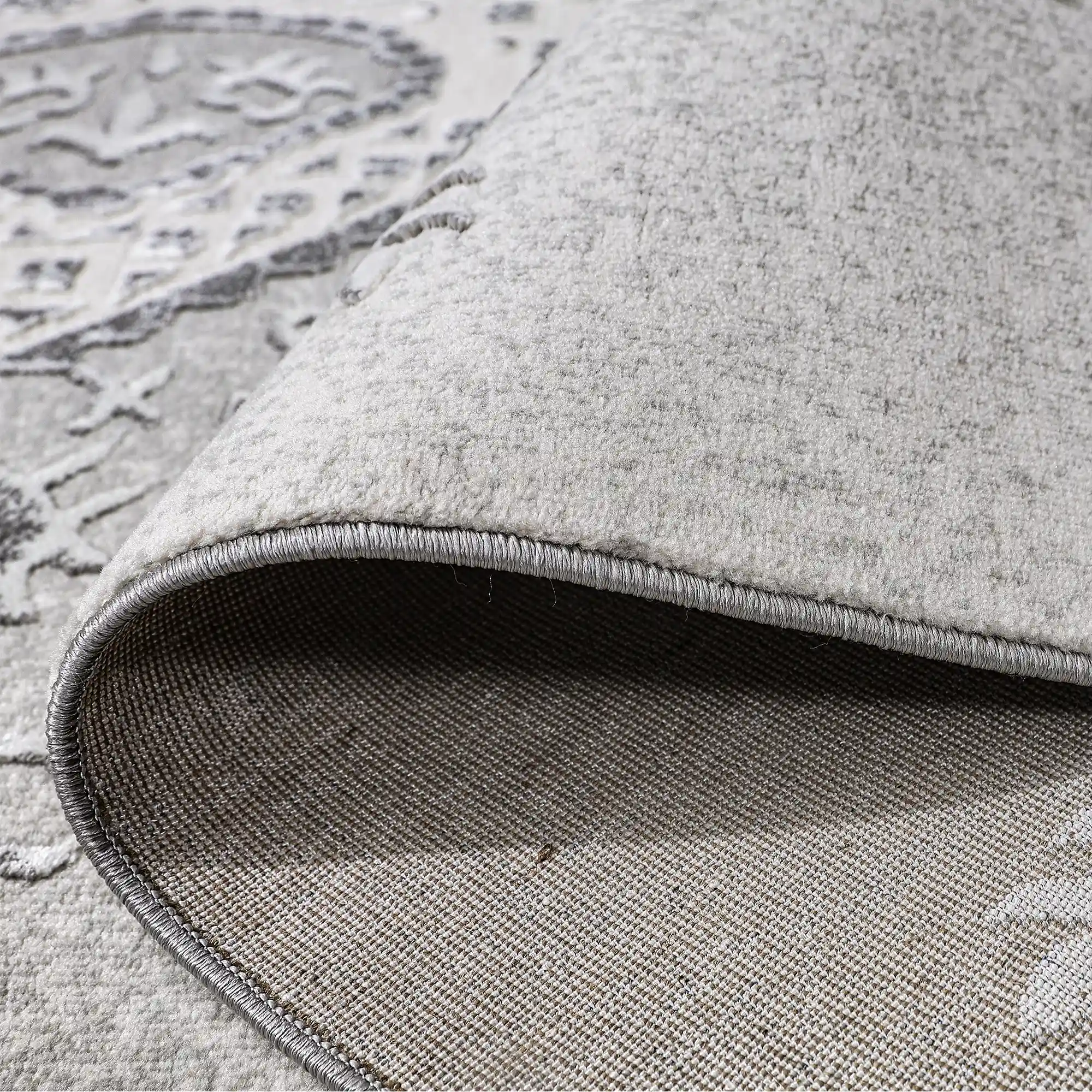 Shafei Ornamental Border Calm Interior Area Rug Exquisite Embossed Border with Classic Patterns Carpet
