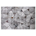 Torino Fragmented Facet Geometric Abstract Neutral Area Rug Modern Industrial Distressed Geometric Style Carpet