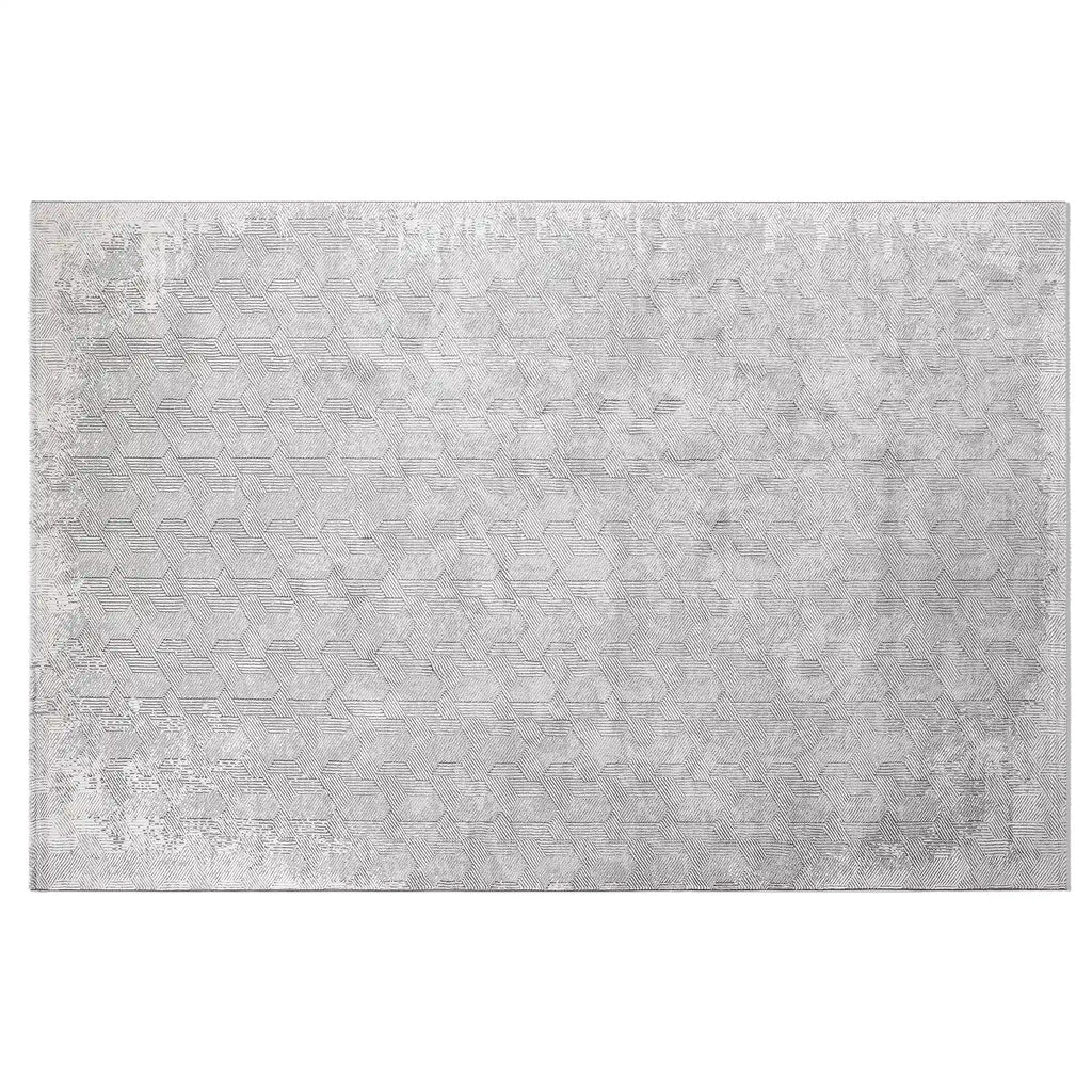 Shafei Textured Geometric Calm Interior Area Rug with 3D Herringbone Pattern & Gradient Texture Carpet