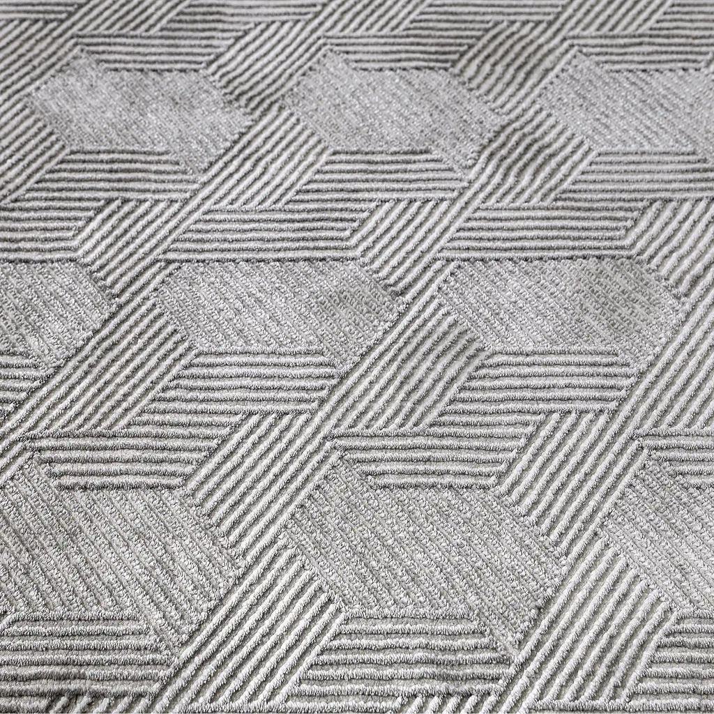 Shafei Textured Geometric Calm Interior Area Rug with 3D Herringbone Pattern & Gradient Texture Carpet