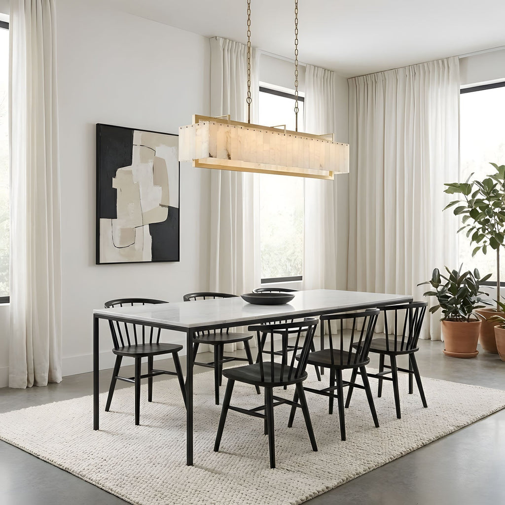 Premium Solstice Bar Alabaster Chandelier
