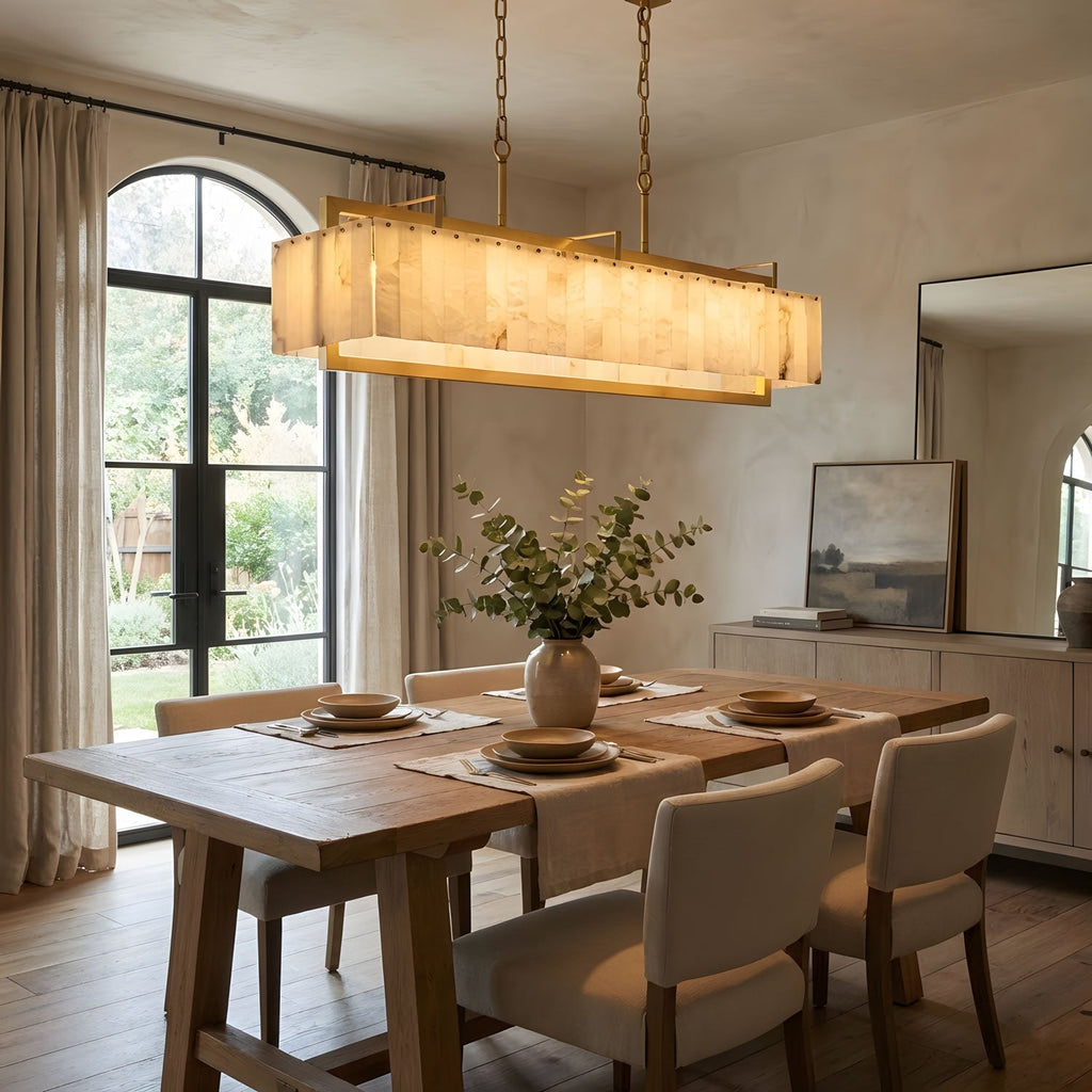 Premium Solstice Bar Alabaster Chandelier