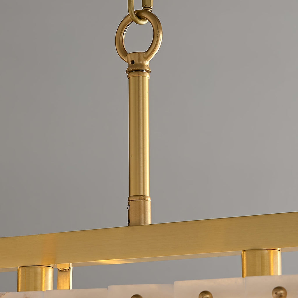 Premium Solstice Bar Alabaster Chandelier