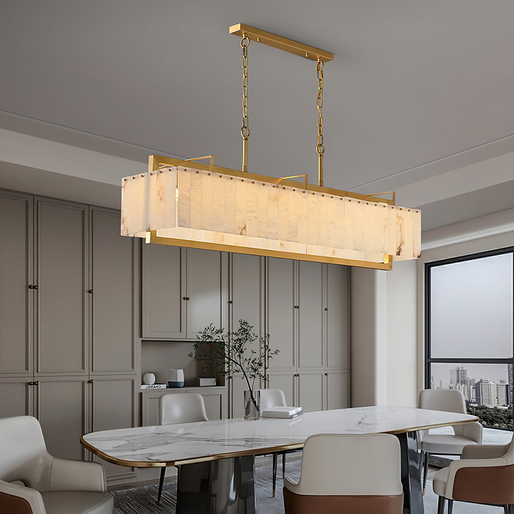 Premium Solstice Bar Alabaster Chandelier