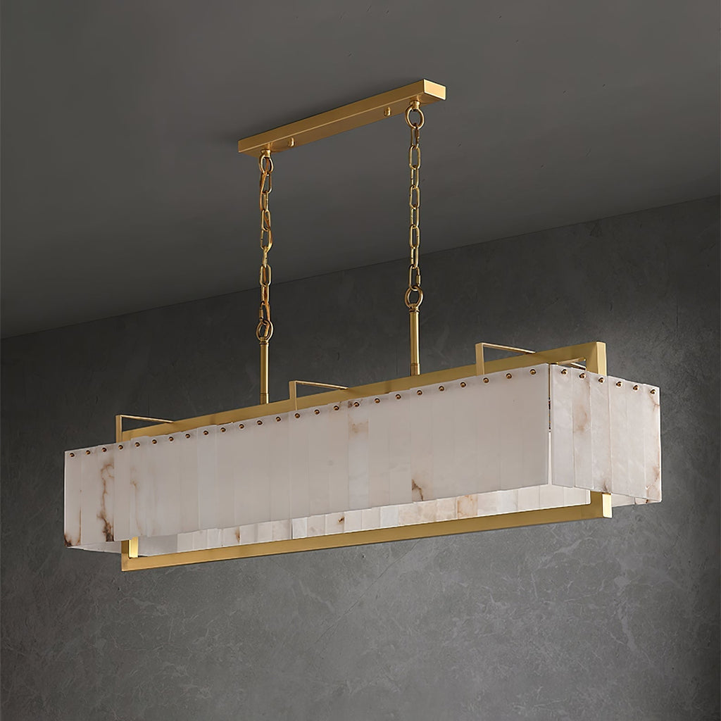 Premium Solstice Bar Alabaster Chandelier