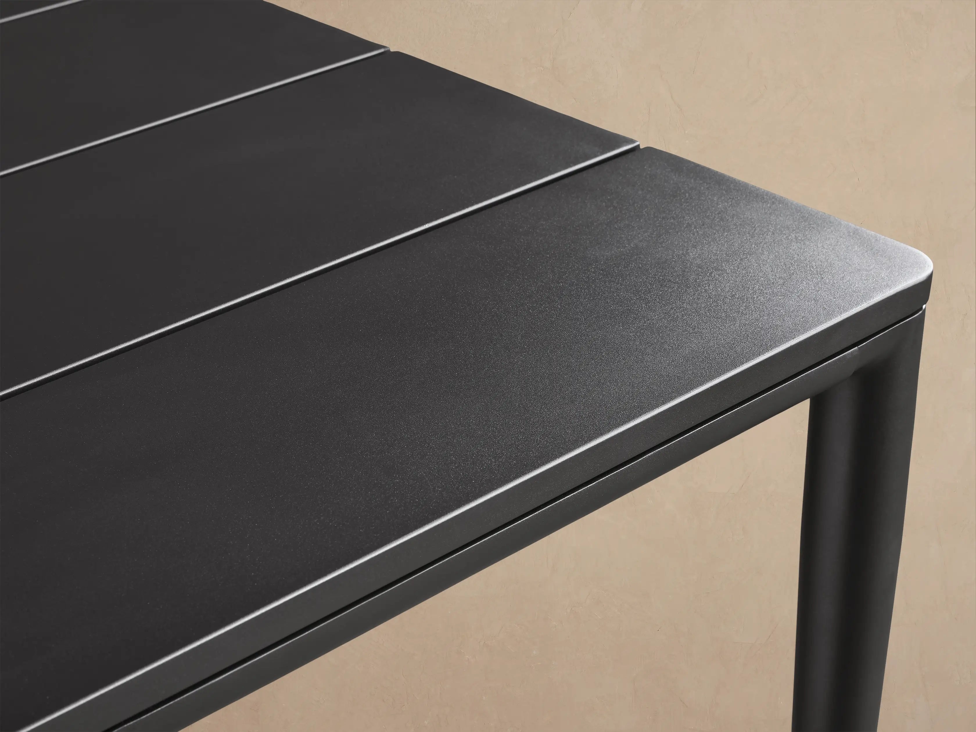 Surrey Outdoor Dining Table Modern Black Rectangular Dining Table