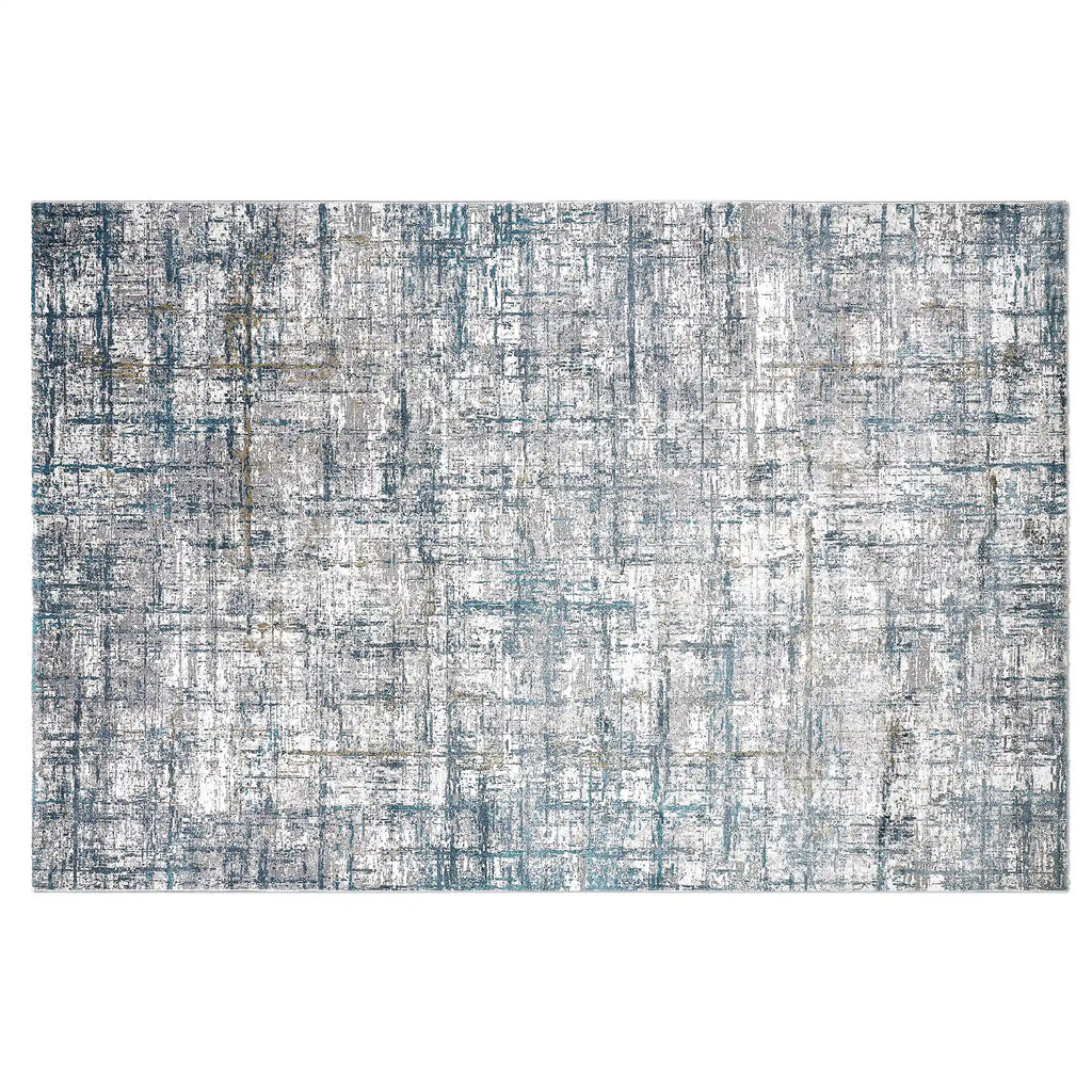 Torino Interwoven Grid Abstract Neutral Area Rug Understated Textured Carpet Modern Minimalist Grid Style