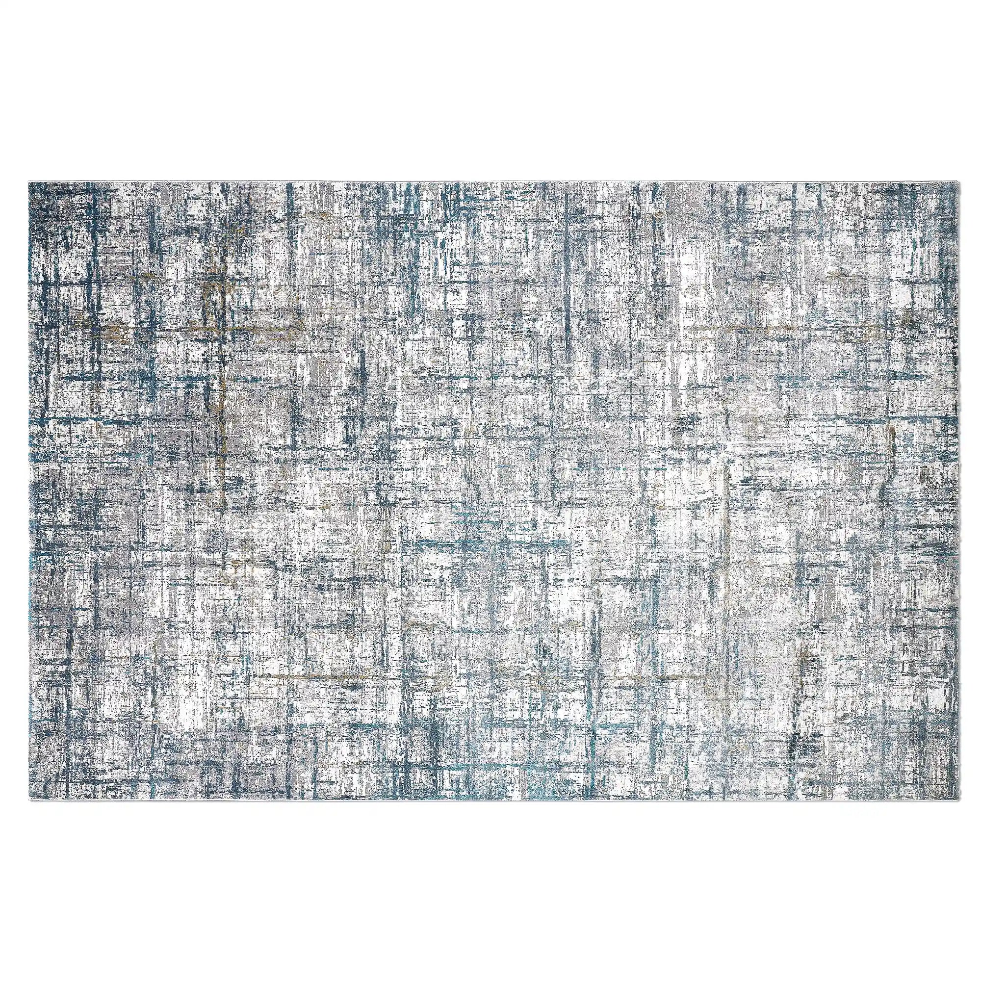 Torino Interwoven Grid Abstract Neutral Area Rug Understated Textured Carpet Modern Minimalist Grid Style