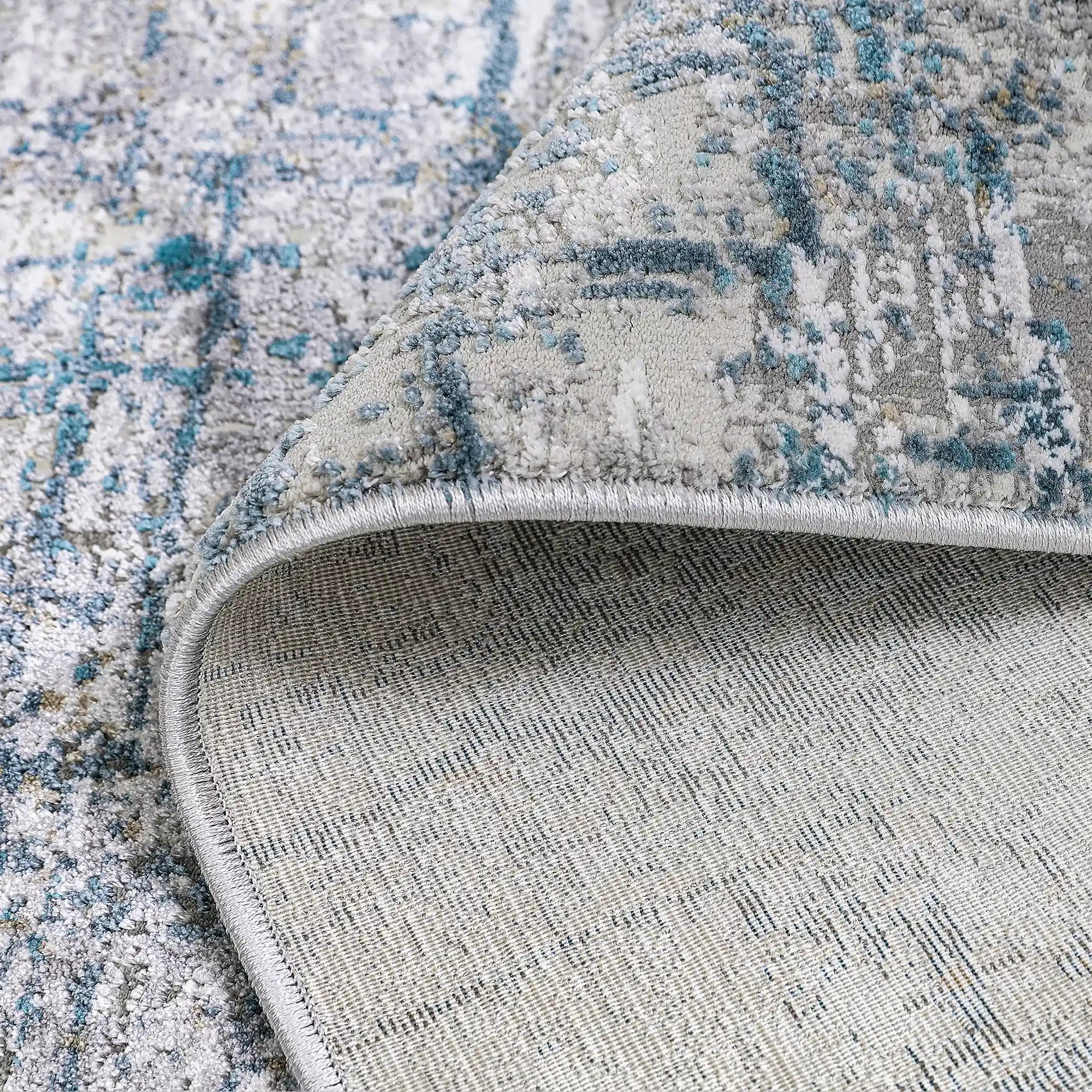 Torino Interwoven Grid Abstract Neutral Area Rug Understated Textured Carpet Modern Minimalist Grid Style