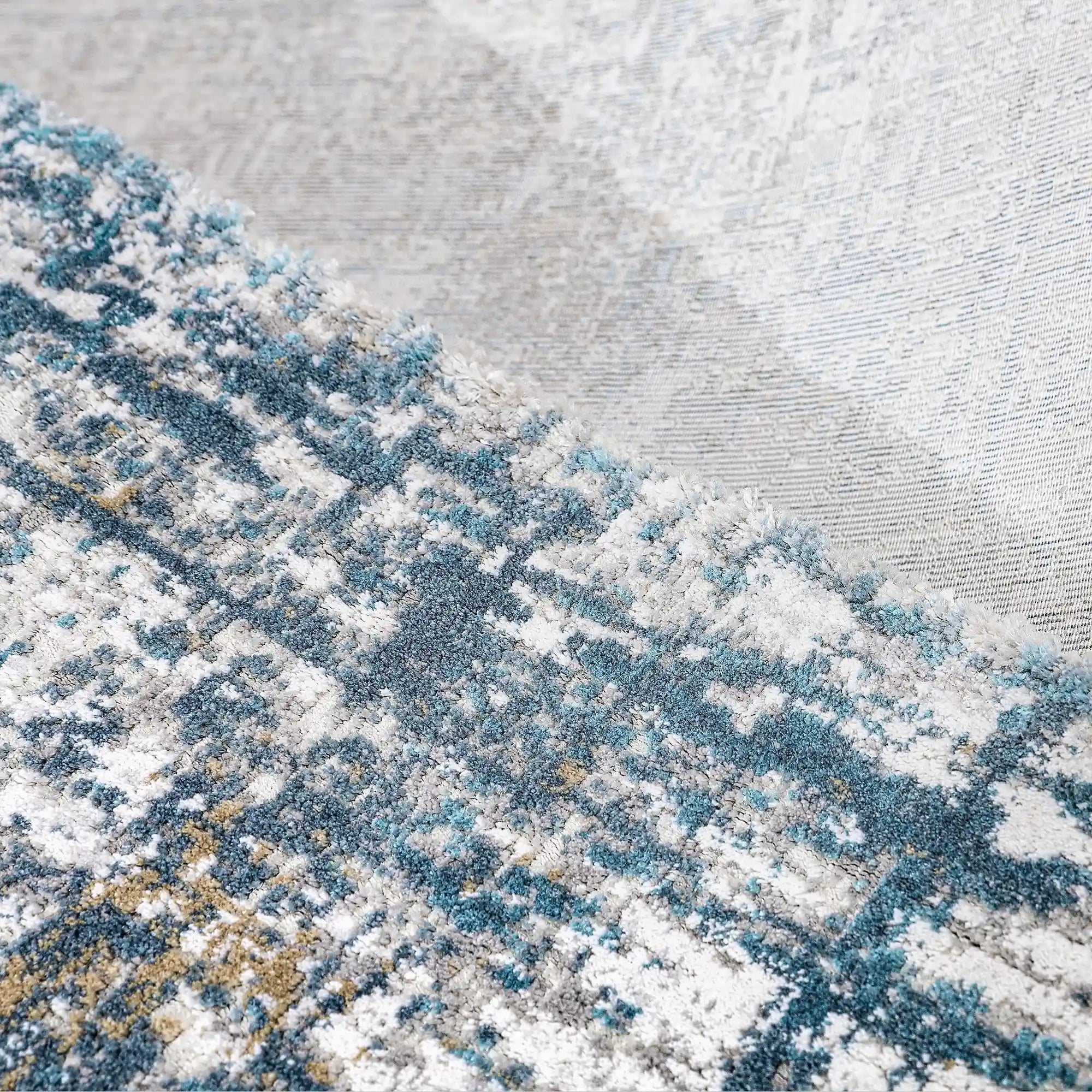 Torino Interwoven Grid Abstract Neutral Area Rug Understated Textured Carpet Modern Minimalist Grid Style