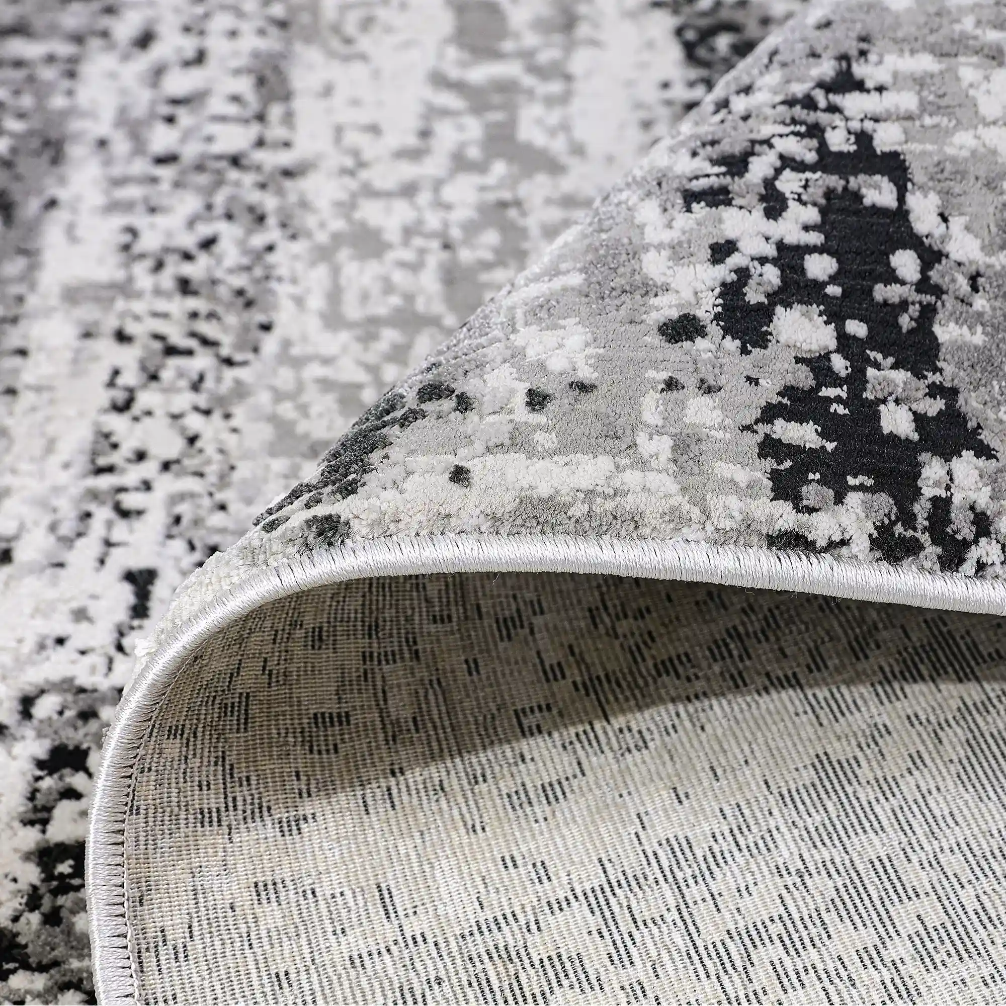 Torino Vertical Rainline Neutral Area Rug with Relaxed Feel & Natural Texture Carpet Modern Rainline Texture Style