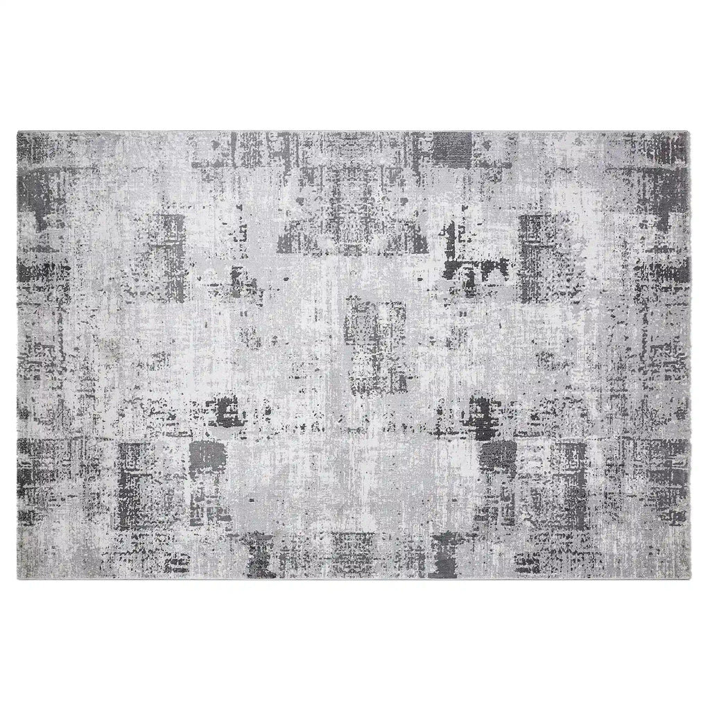 Torino Washed Linear Layered Abstract Neutral Area Rug Vintage-Style Relaxed Carpet Modern Washed Distressed Style