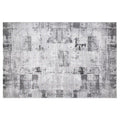 Torino Washed Linear Layered Abstract Neutral Area Rug Vintage-Style Relaxed Carpet Modern Washed Distressed Style