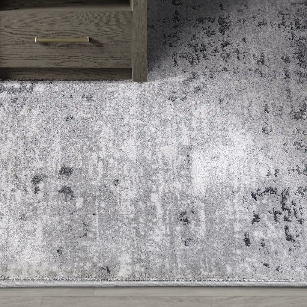 Torino Washed Linear Layered Abstract Neutral Area Rug Vintage-Style Relaxed Carpet Modern Washed Distressed Style