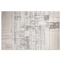 Xiangshe Layered Linear Abstract Neutral Area Rug with Deconstructed Sketch Style Carpet
