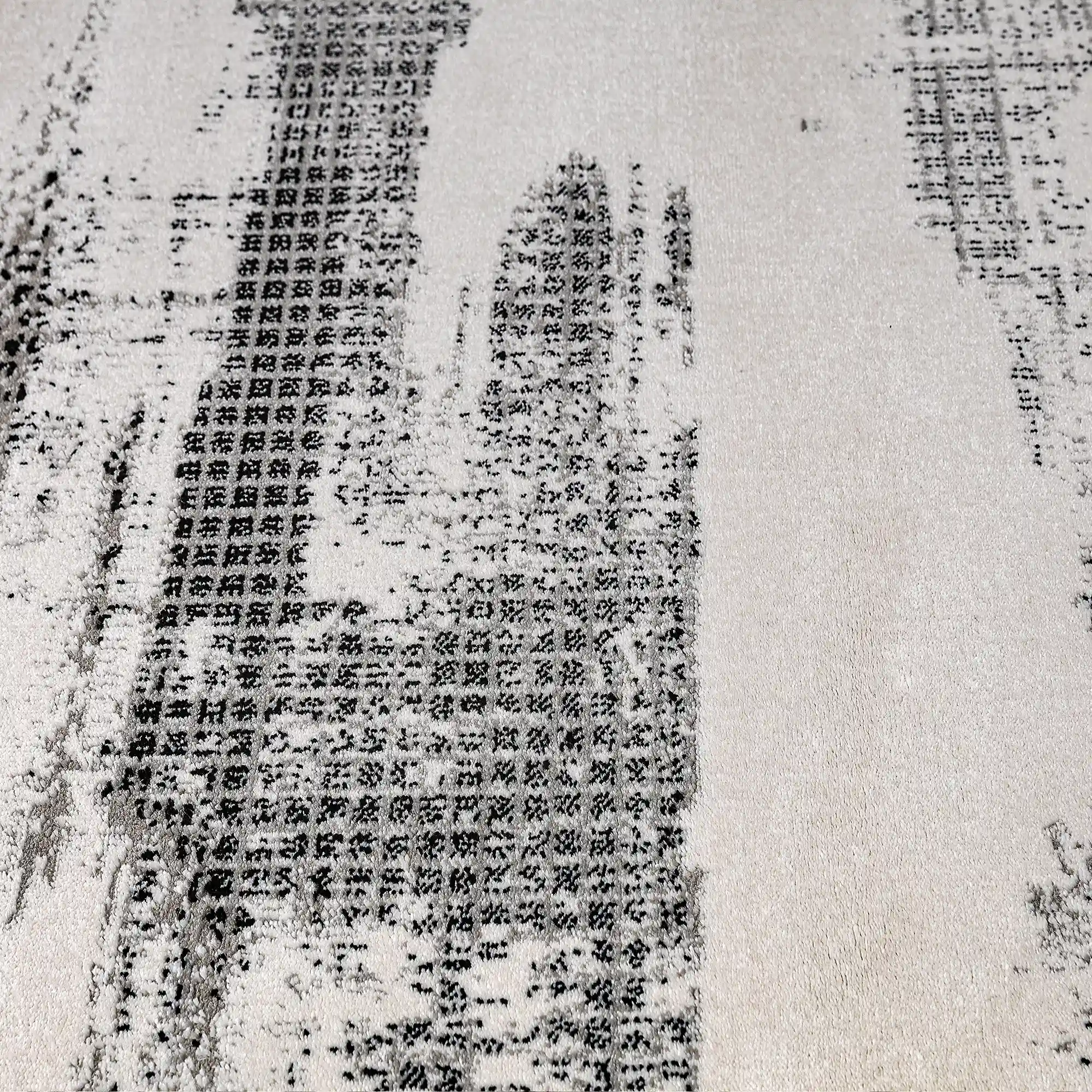 Xiangshe Textured Grid Modern Area Rug Artistic & Retro Minimalist & Rational Style Carpet
