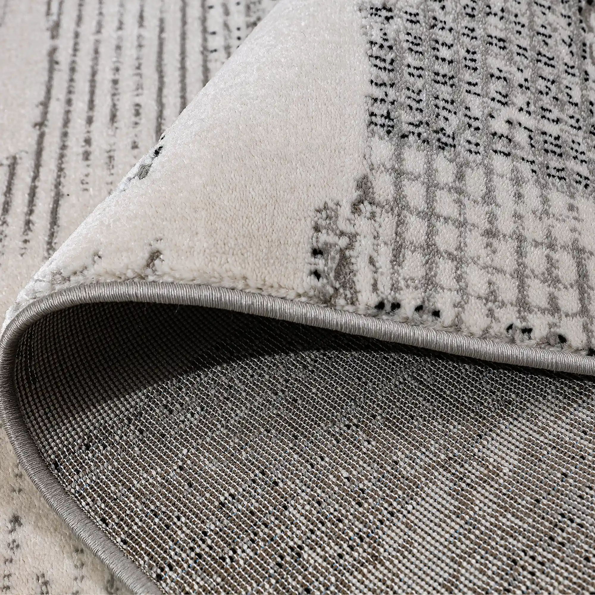 Xiangshe Textured Grid Modern Area Rug Artistic & Retro Minimalist & Rational Style Carpet