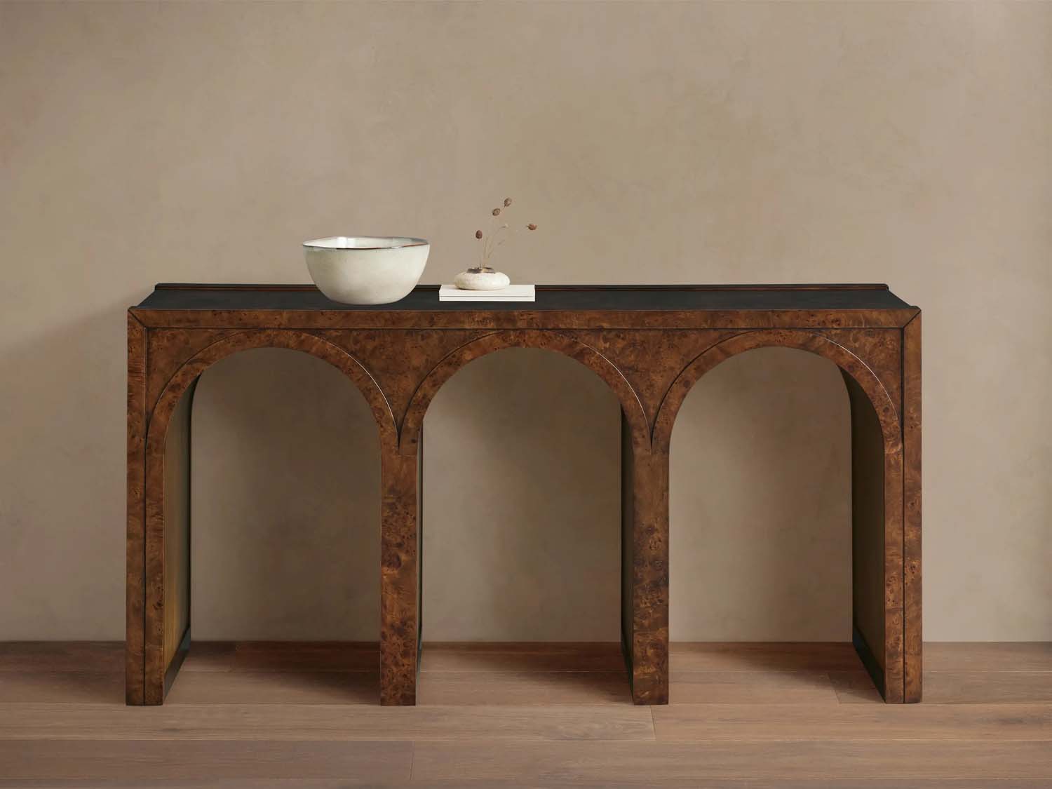 Hattie Wood Console Entryway Table Arch Design Hallway Entrance Table
