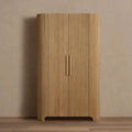 Astor Reeded Oak Tall Cabinet Living Room Bedroom Wood Storage Cabinet